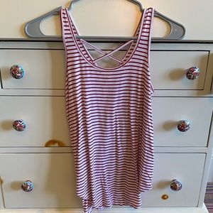 Red and White Striped Tank